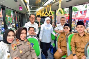 Bus Trans Jatim Koridor VI Mojokerto-Sidoarjo Via Ngoro Industrial Park Resmi Beroperasi