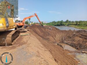 Pembangunan Spillway Sungai Tanggul Jember Dimulai