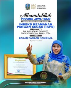 Jatim Raih Peringkat Pertama Nasional Indeks Keamanan Pangan Segar