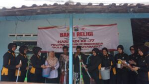 Sambut HUT ke-77, Polwan Polresta Sidoarjo Gelar Bakti Religi