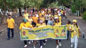 Dari Anak hingga Lansia, Semua Melangkah Bersama di Jalan Sehat Golkar Alor