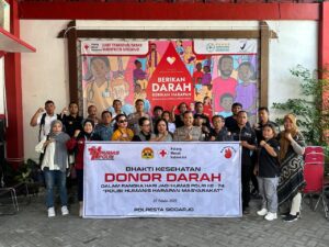 Polresta Sidoarjo Adakan Donor Darah Peringati 74 Tahun Humas Polri