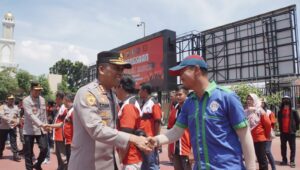 Gelar Apel Kebangsaan Buruh dan Doa Bersama di Polresta Sidoarjo