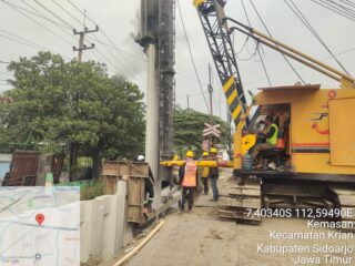 Proyek Betonisasi Jalan Krian Sidoarjo Dikebut, Ditarget Rampung 16 Desember