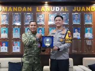 Kapolresta Sidoarjo Sambangi Lanudal Juanda, Perkuat Sinergitas TNI-Polri